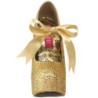Oro Strass Cristallo 14,5 cm Burlesque TEEZE-04R Plateau Scarpe Décolleté