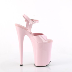 Verniciata rosa 23 cm INFINITY-909 tacchi estremi - scarpe tacco più plateau alto