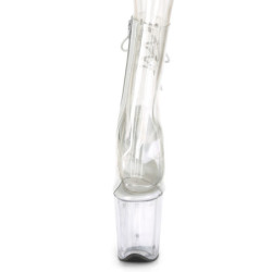 Trasparente 20 cm FLAMINGO-1018C stivaletti con plateau suola donna