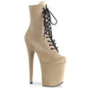 Beige faux suede 20 cm FLAMINGO-1020FS stivaletti da pole dance