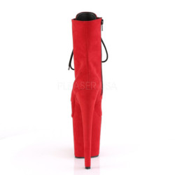 Rosso faux suede 20 cm FLAMINGO-1020FS stivaletti da pole dance
