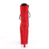 Rosso faux suede 20 cm FLAMINGO-1020FS stivaletti da pole dance