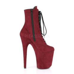 Borgogna faux suede 20 cm FLAMINGO-1020FS stivaletti da pole dance