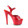 Rosso sandali pleaser con plateau e tacco 15 cm GLEAM-609