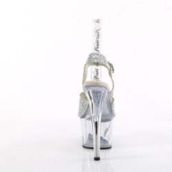 Trasparente sandali pleaser con strass plateau e tacco 18 cm ADORE-RS