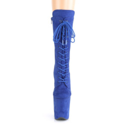 Vegano suede 20 cm FLAMINGO-1050FS stivali tacco piattaforma exotic pole in blu