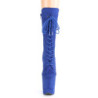 Vegano suede 20 cm FLAMINGO-1050FS stivali tacco piattaforma exotic pole in blu