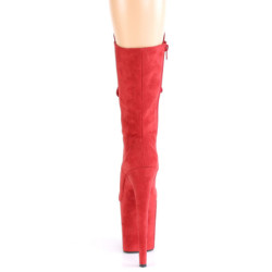 Vegano suede 20 cm FLAMINGO-1050FS stivali tacco piattaforma exotic pole in rosso