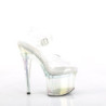 Trasparente 18 cm ESTEEM-708RBP Ologramma plateau sandali donna con tacco
