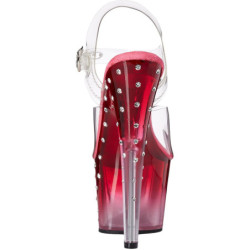 Trasparente sandali pleaser con plateau e tacco 18 cm STARDUST-708T