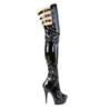 Verniciata 15 cm DELIGHT-3055 Stivali Alti Pleaser