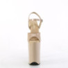 Verniciata beige 23 cm INFINITY-909 tacchi estremi - scarpe tacco più plateau alto