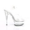 Trasparente sandali pleaser con plateau e tacco 15 cm EXCITE-608