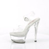 Trasparente sandali pleaser con plateau e tacco 15 cm GLEAM-608