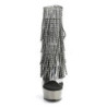 Grigio 15 cm DELIGHT-1017RSF stivaletti con frange donna tacco alto
