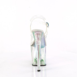 Bianco trasparente 19 cm ENCHANT-708HT Calzature plateau con tacco