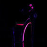 Rosa 20 cm XTREME-875TT Neon plateau sandali donna con tacco