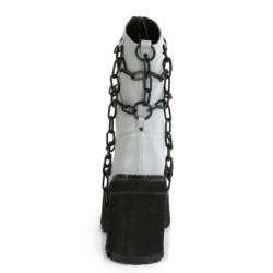 Grigio Vegano 12 cm ASSAULT-66 stivaletti lolita con tacco spesso e plateau