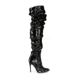 Nero Lustrini 13 cm COURTLY-3011 Stivali Alti Pleaser