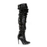 Nero Lustrini 13 cm COURTLY-3011 Stivali Alti Pleaser