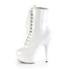 Bianco Verniciato 15,5 cm DELIGHT-1020 Stivaletti da donna plateau