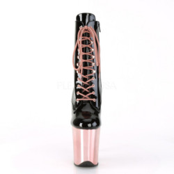 Verniciata 20 cm FLAMINGO-1020 Stivaletti da donna plateau cromo rosa