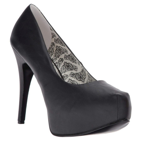Nero Ecopelle 14,5 cm Burlesque TEEZE-06W scarpe décolleté per piedi larghi da uomo