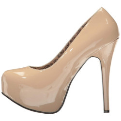 Crema Verniciata 14,5 cm Burlesque TEEZE-06W scarpe décolleté per piedi larghi da uomo