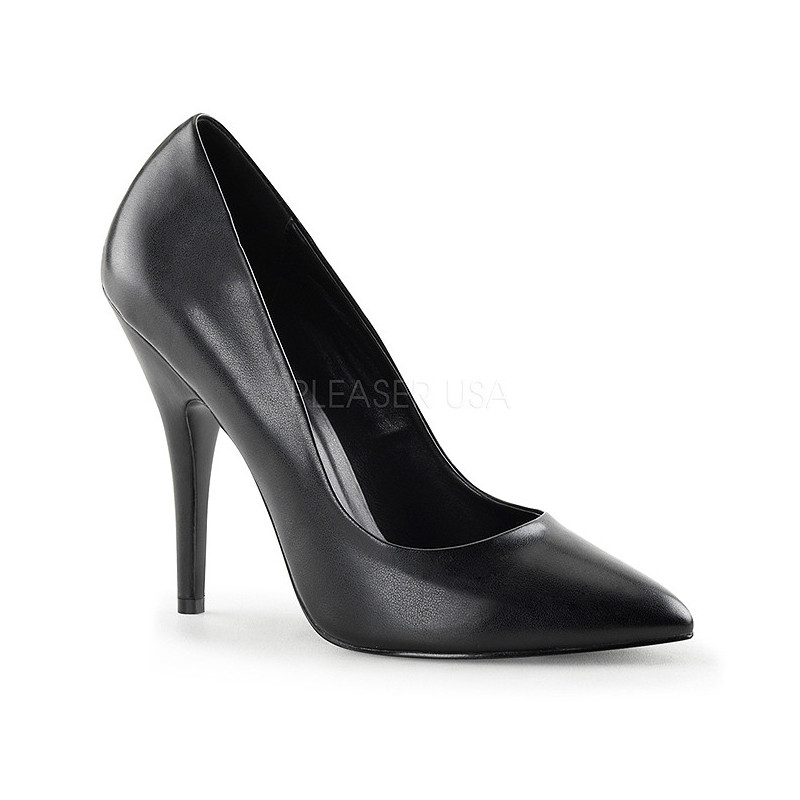 Nero Ecopelle 13 cm SEDUCE-420 scarpe décolleté a punta