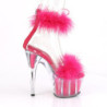 Pink 18 cm ADORE-724F sandalo tacco alto con piume exotic pole