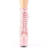 Rosa glitter 18 cm ADORE-1020GDLG stivaletti alti con lacci da pole dance