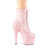 Rosa glitter 18 cm ADORE-1020GDLG stivaletti alti con lacci da pole dance