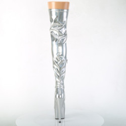 Argento 18 cm ADORE-3000HWR Ologramma stivali overknee piattaforma exotic pole
