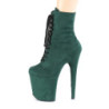 Verde faux suede 20 cm FLAMINGO-1020FS2 stivaletti da pole dance