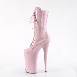 Rosa Verniciata 25,5 cm BEYOND-1050 tacchi estremi - stivaletti più plateau alto