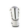 Vegano 9 cm DAMNED-105 gotico plateau stivaletti donna con fibbia bianco