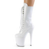 Bianco Verniciata 20 cm FLA-1050 tacchi estremi - stivaletti più plateau alto