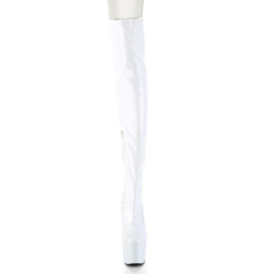 Bianco 18 cm ADORE-3000HWR Ologramma stivali overknee piattaforma exotic pole