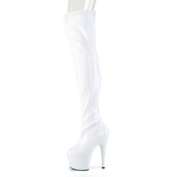 Bianco 18 cm ADORE-3000HWR Ologramma stivali overknee piattaforma exotic pole