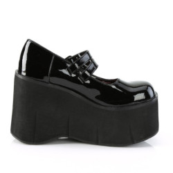 Nero Vegano 11,5 cm DemoniaCult KERA-08 scarpe décolleté mary jane plateau