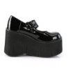 Nero Vegano 11,5 cm DemoniaCult KERA-08 scarpe décolleté mary jane plateau