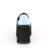 Blu Vegano 11,5 cm DemoniaCult KERA-08 scarpe décolleté mary jane plateau