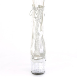 Bianco trasparente 18 cm STARDUST-1018C-2RS stivaletti exotic pole