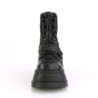 Ecopelle Nero 12 cm STOMP-13 stivaletti con zeppa plateau