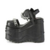 Vegano Nero 15 cm DemoniaCult WAVE-20 scarpe lolita sandali con zeppa plateau