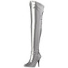 Argento Ecopelle 13 cm SEDUCE-3000 stivali overknee tacco alto