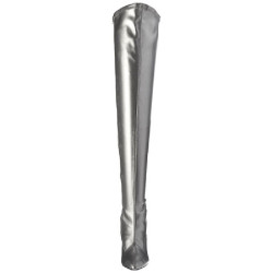 Argento Ecopelle 13 cm SEDUCE-3000 stivali overknee tacco alto