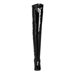 Nero Vernice 13 cm SEDUCE-3000 stivali overknee tacco alto