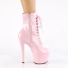 Verniciata 18 cm SKY-1020 stivaletti tacco alto con stringati rosa