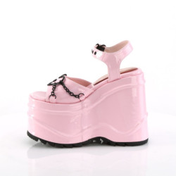 Ologramma 15 cm DemoniaCult WAVE-09 scarpe lolita sandali con zeppa plateau
